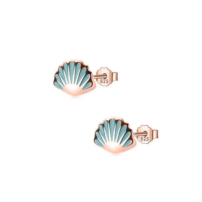 Aretes Concha Azul