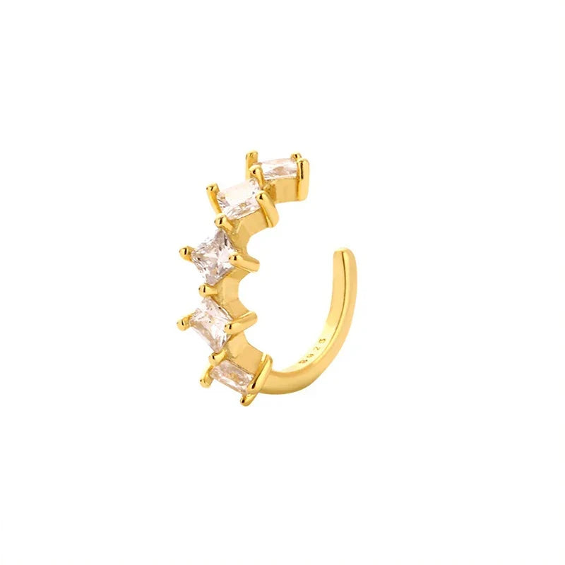 Aretes de Clip Sencillos con Zirconias