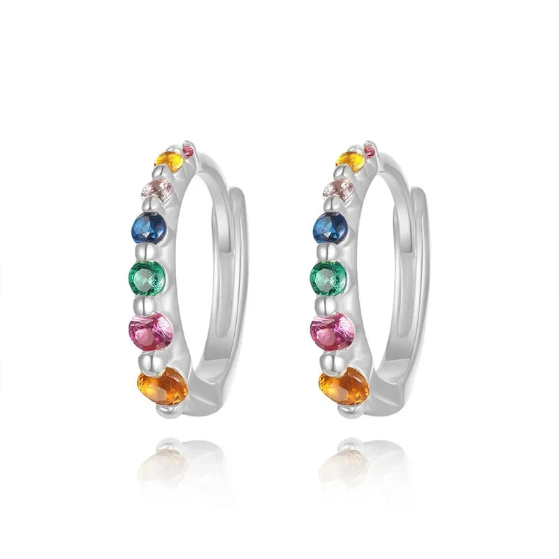 Arracadas Geométricas en Blanco o Multicolor