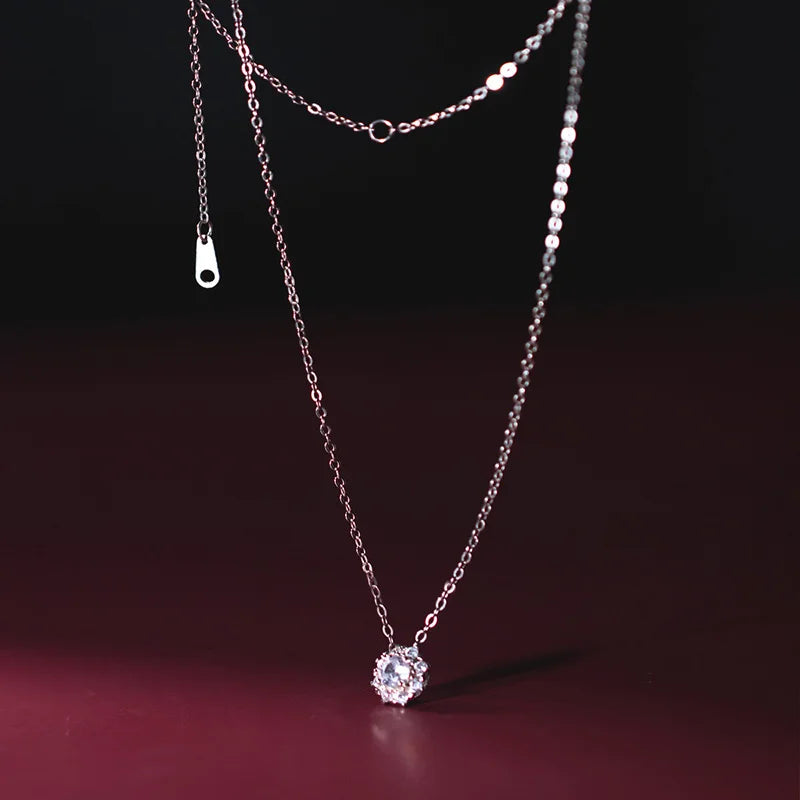 Collar Copo de Nieve con Zirconias