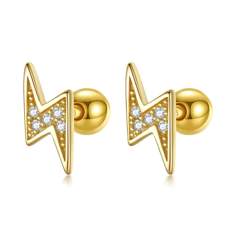 Aretes Rayo con Zirconias