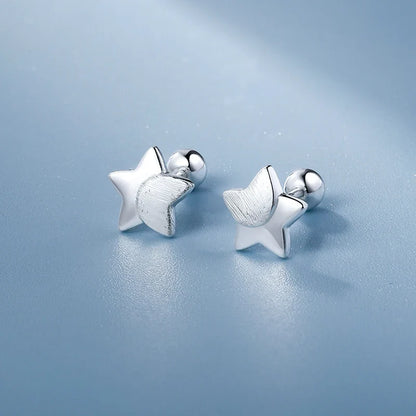 Aretes Estrella Sencilla con Cierre de Rosca