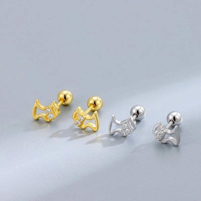 Aretes Perrito con Zirconias