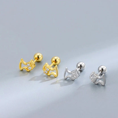 Aretes Perrito con Zirconias