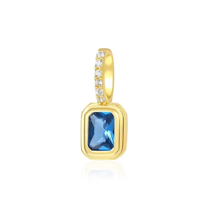 Dije Cuadrado con Zirconia de Color