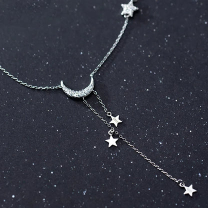 Collar Luna y Estrella con Flecos