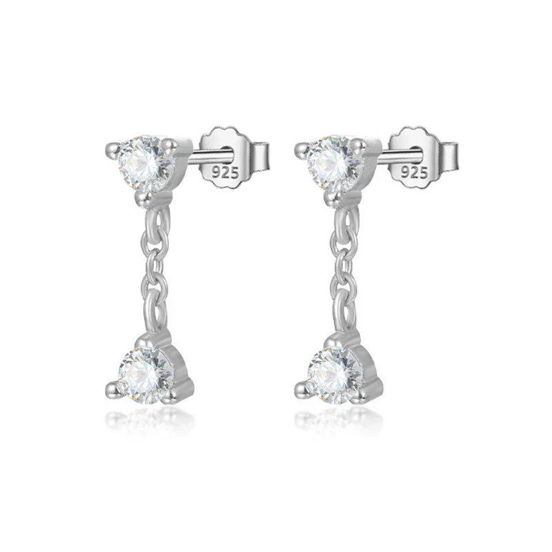 Aretes Flor con Zirconias en Cuatro Estilos