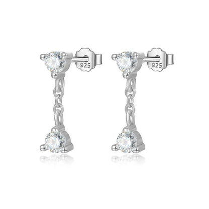 Aretes Flor con Zirconias en Cuatro Estilos