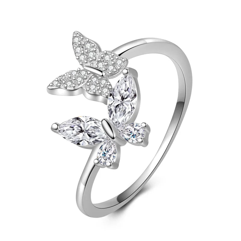 Anillo Mariposa de Zirconias