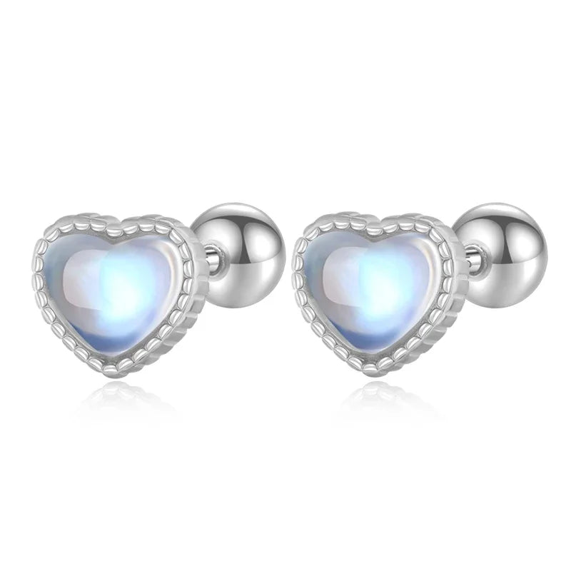 Aretes Corazón Esmaltado de Color