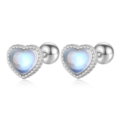 Aretes Corazón Esmaltado de Color
