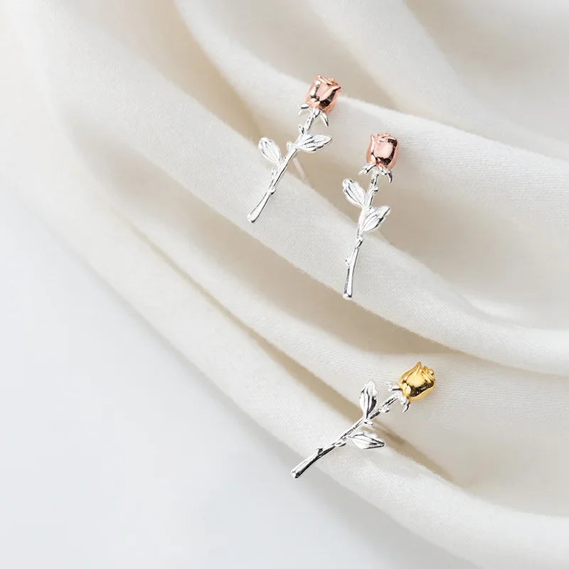 Aretes Flor de Rosa Romántica