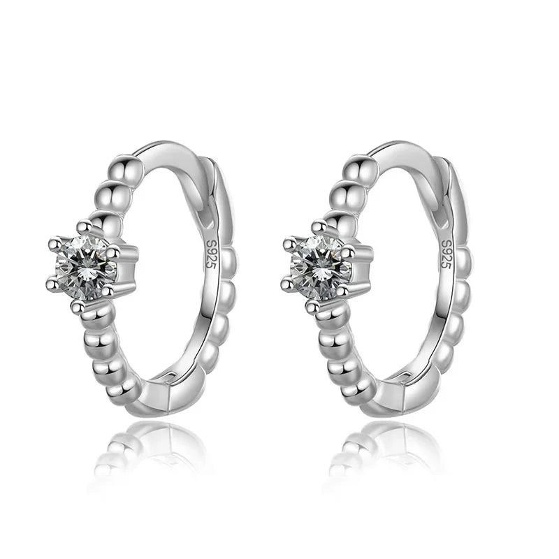 Arracadas Pequeñas Unisex con Zirconia de Color