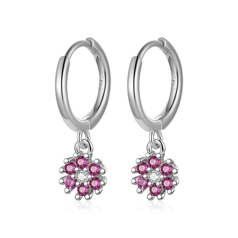Arracadas Flor con Zirconias