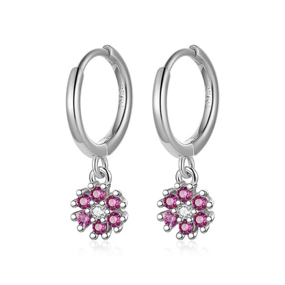 Arracadas Flor con Zirconias