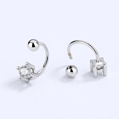 Aretes Cuadrados con Zirconia