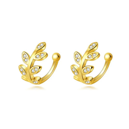 Ear Cuff Hojas con Zirconias