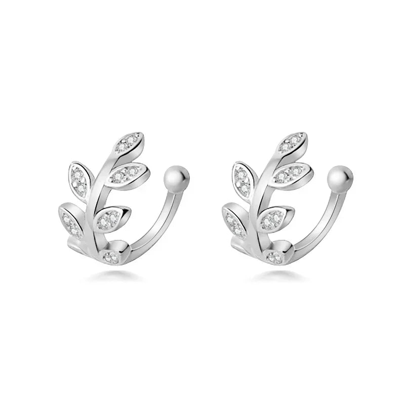 Ear Cuff Hojas con Zirconias