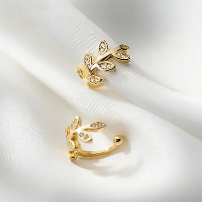 Ear Cuff Hojas con Zirconias