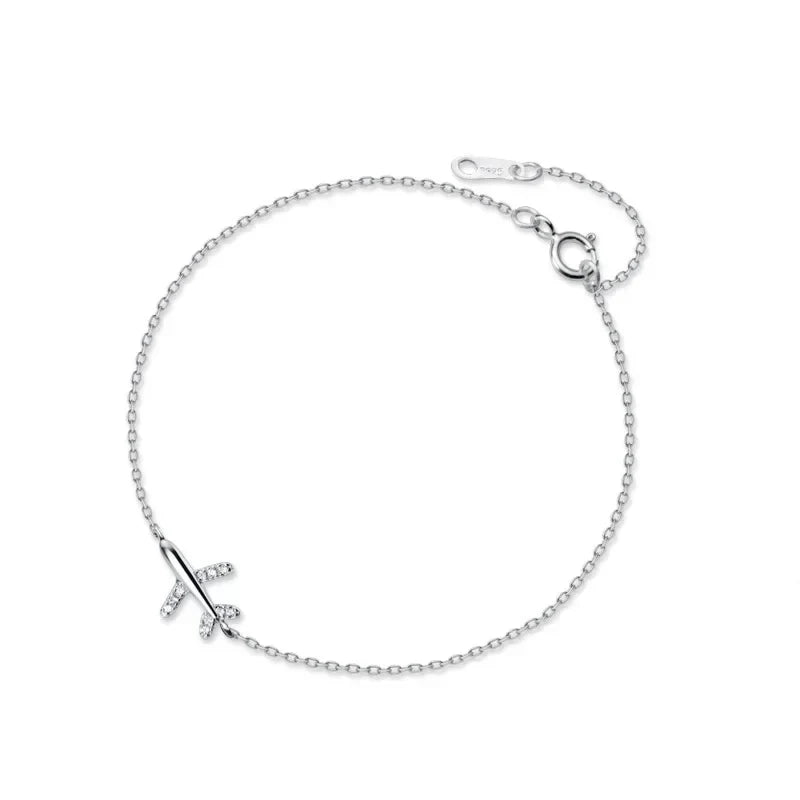 Pulsera Avión con Zirconias
