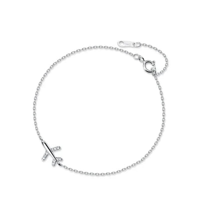 Pulsera Avión con Zirconias