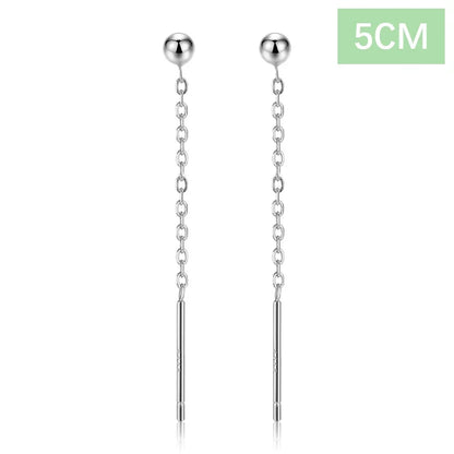 Aretes Largos de Cadena Fina