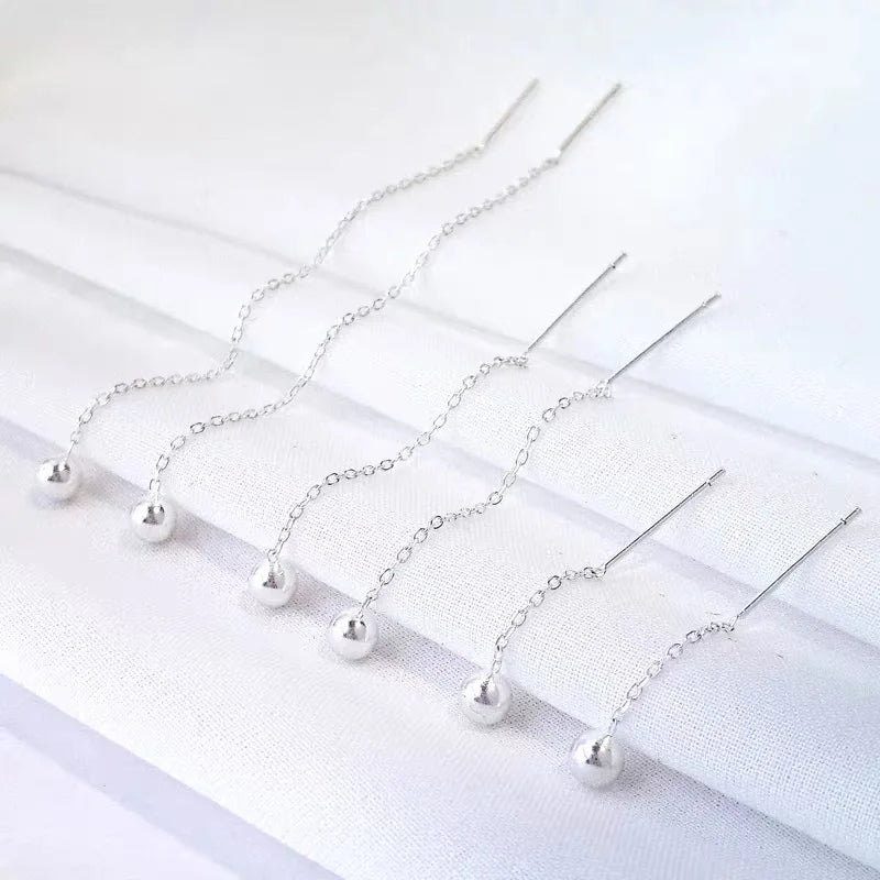 Aretes Largos de Cadena Fina