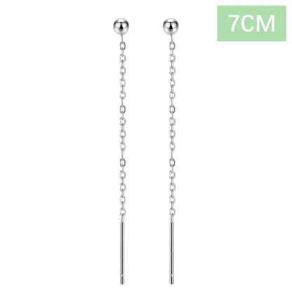Aretes Largos de Cadena Fina