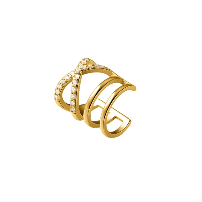 Aretes de Clip con Zirconias