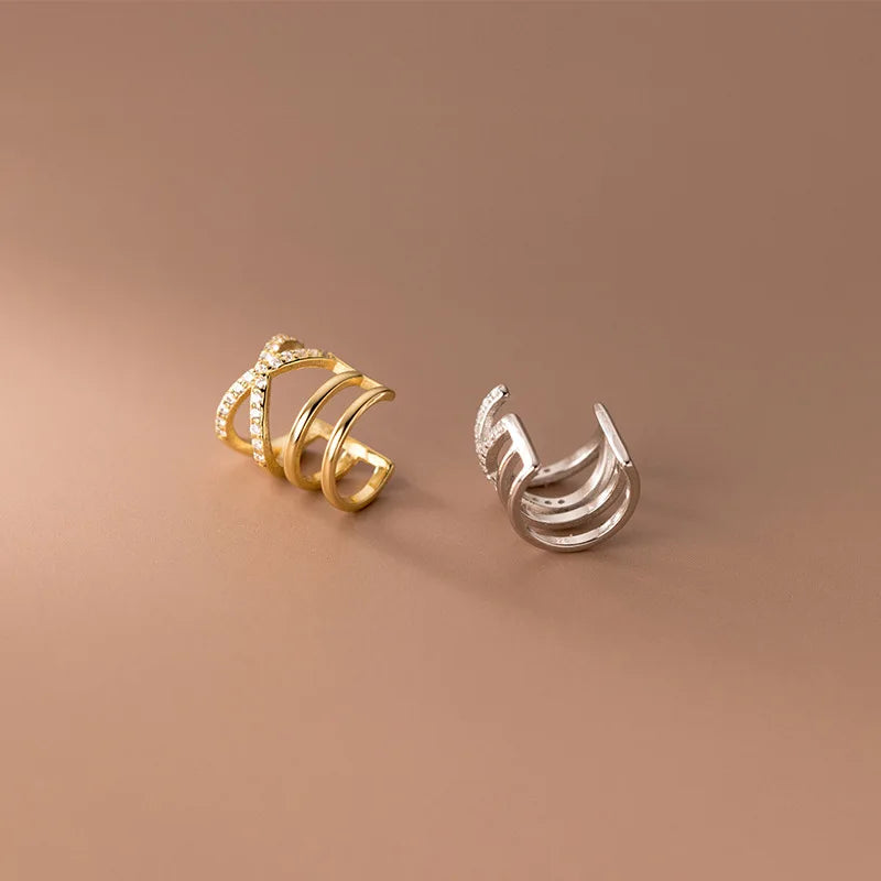 Aretes de Clip con Zirconias