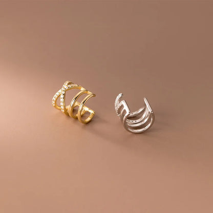 Aretes de Clip con Zirconias