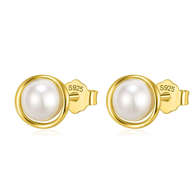 Aretes de Perla Sintética