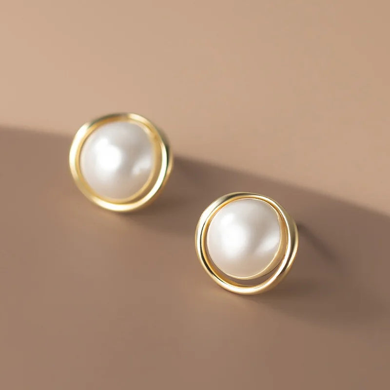 Aretes de Perla Sintética