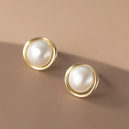 Aretes de Perla Sintética