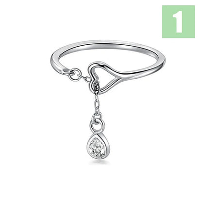 Anillo Cadena de Bolitas Ajustable