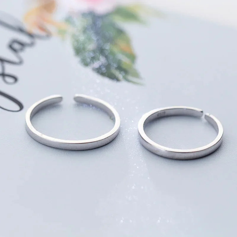 Anillo Liso Ajustable para Pareja