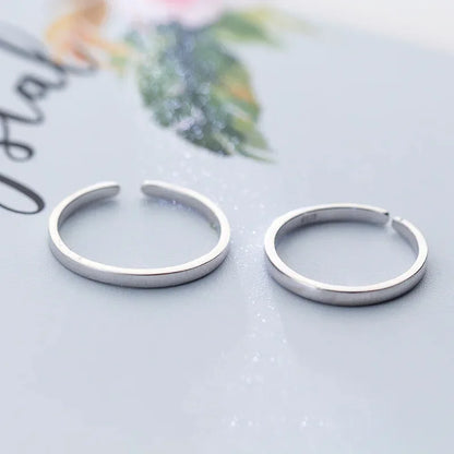 Anillo Liso Ajustable para Pareja