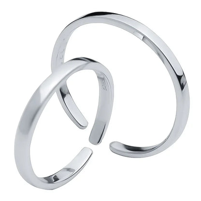 Anillo Liso Ajustable para Pareja