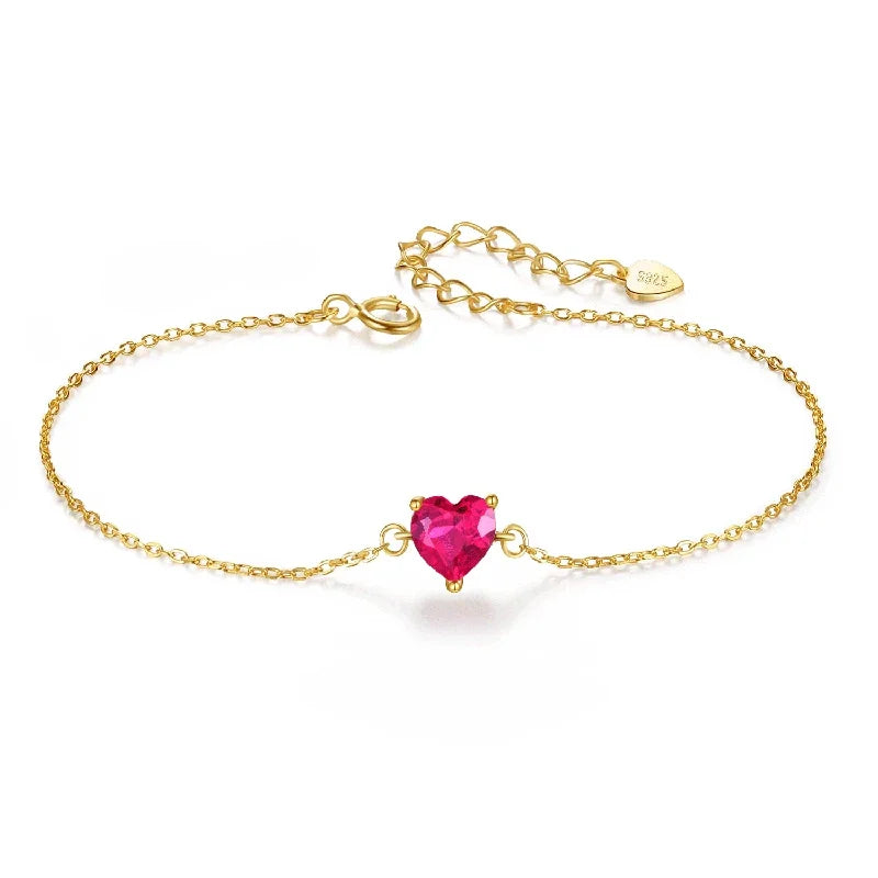 Pulsera Corazón con Zirconias en Dos Modelos