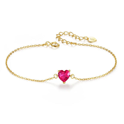 Pulsera Corazón con Zirconias en Dos Modelos