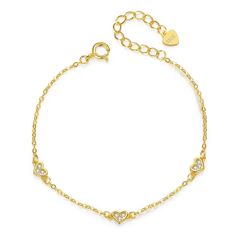 Pulsera Corazón con Zirconias en Dos Modelos