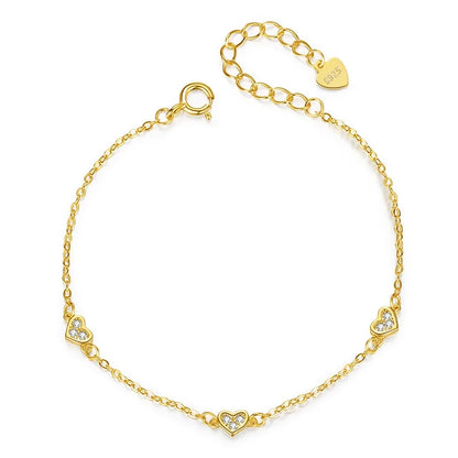 Pulsera Corazón con Zirconias en Dos Modelos