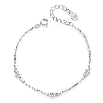 Pulsera Corazón con Zirconias en Dos Modelos