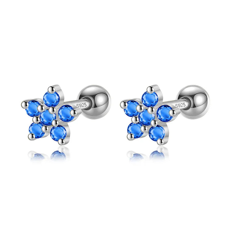 Aretes Rectángulo, Flor o Estrella de Color