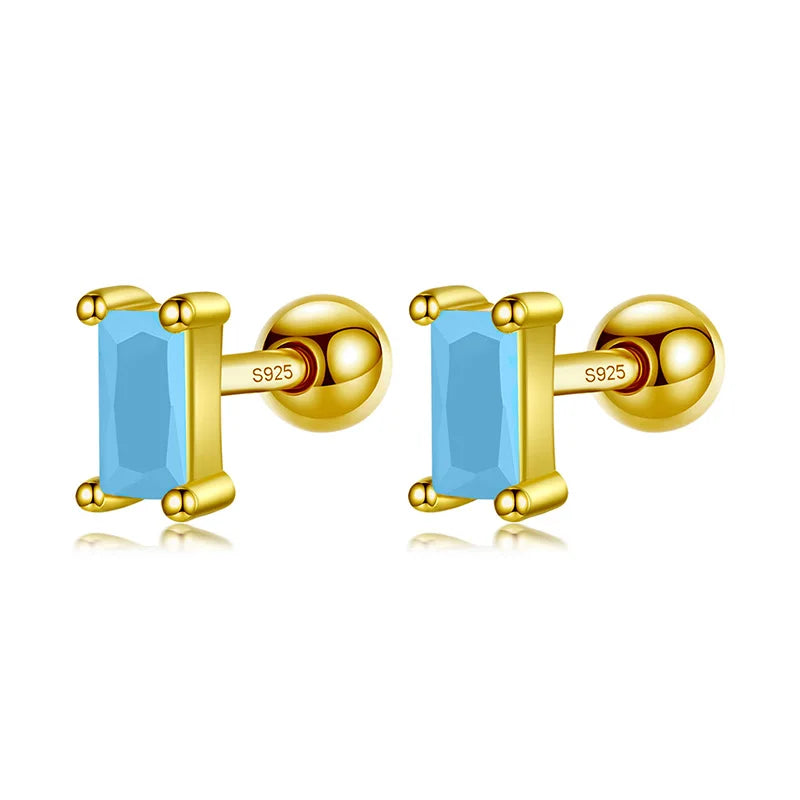 Aretes Rectángulo, Flor o Estrella de Color