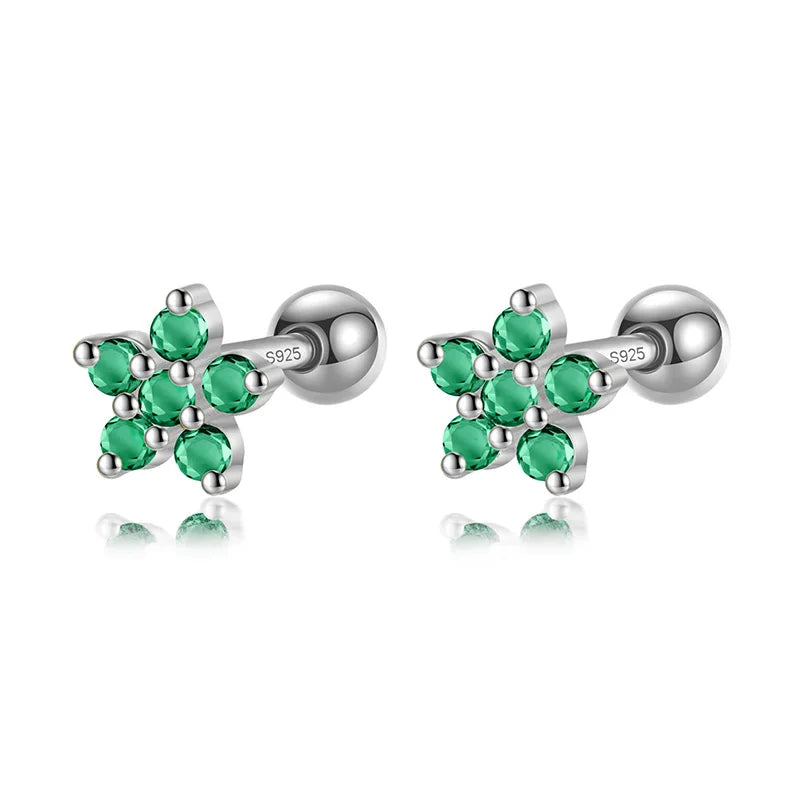 Aretes Rectángulo, Flor o Estrella de Color