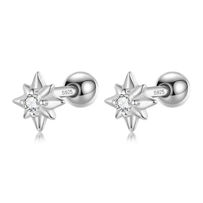 Aretes Rectángulo, Flor o Estrella de Color