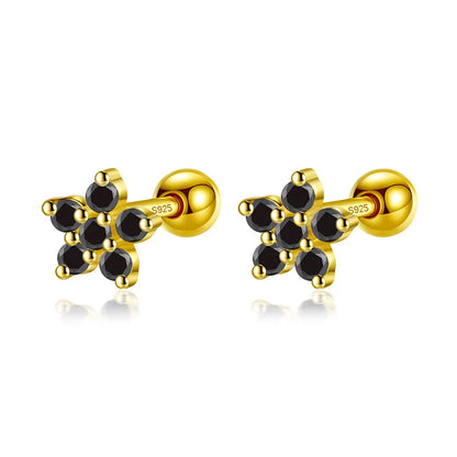 Aretes Rectángulo, Flor o Estrella de Color