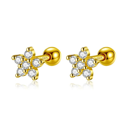 Aretes Rectángulo, Flor o Estrella de Color