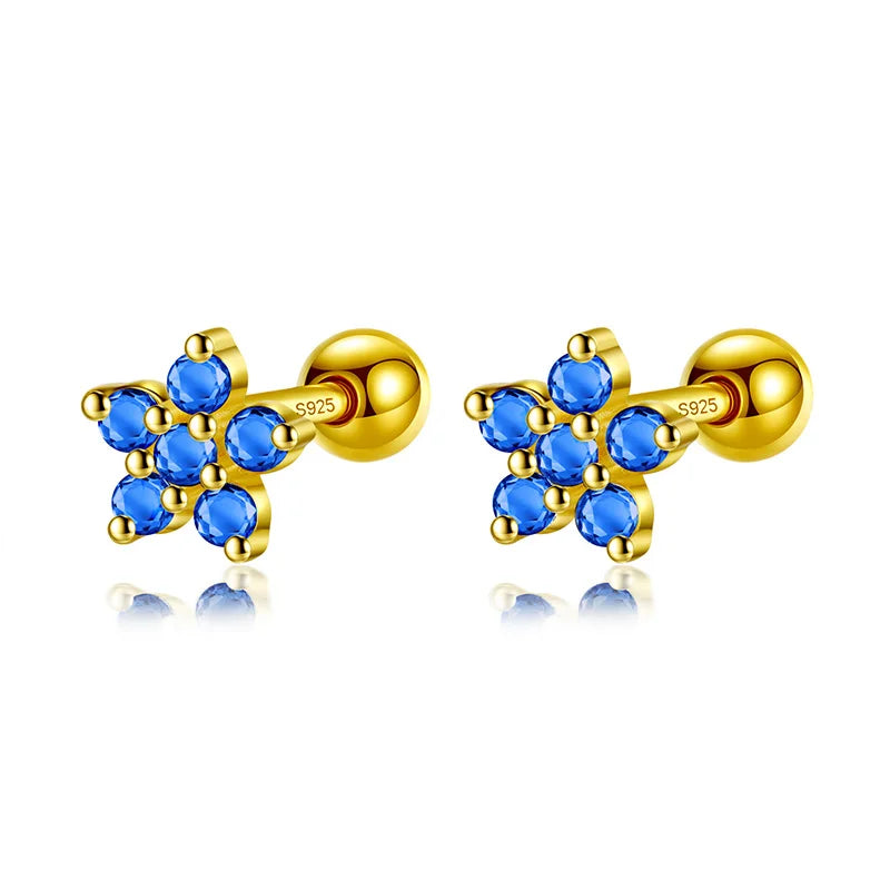 Aretes Rectángulo, Flor o Estrella de Color